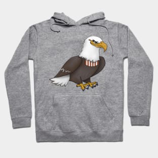 Cute Bald Eagle Drawing Hoodie